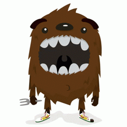 Gif animé Bigfoot faim